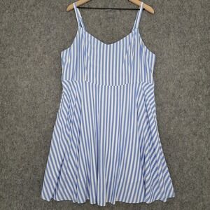 Old Navy Dress Womens 2XL Blue Stripe Cami‎ Sundress Adjustable Straps Lined